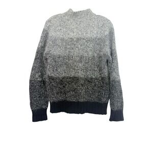 Women's White Stag S Angora/Lambs Wool/nylon Blend Pullover‎ Sweater Black gray